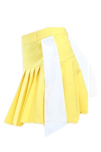 SKCU021 Order split women's cheerleading uniforms Online ordering waist cheerleading uniforms Design cheerleading suits Cheerleading uniforms hk center  youth cheer uniforms front view